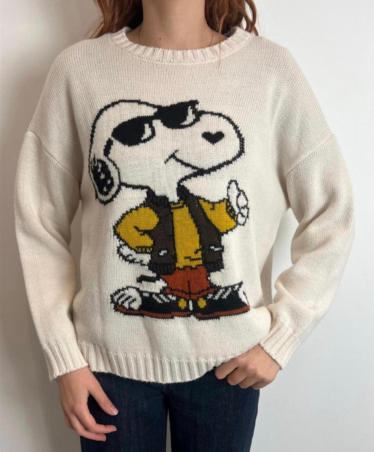 SOUVENIR PRIVE’ - MAGLIA SNOOPY PANNA