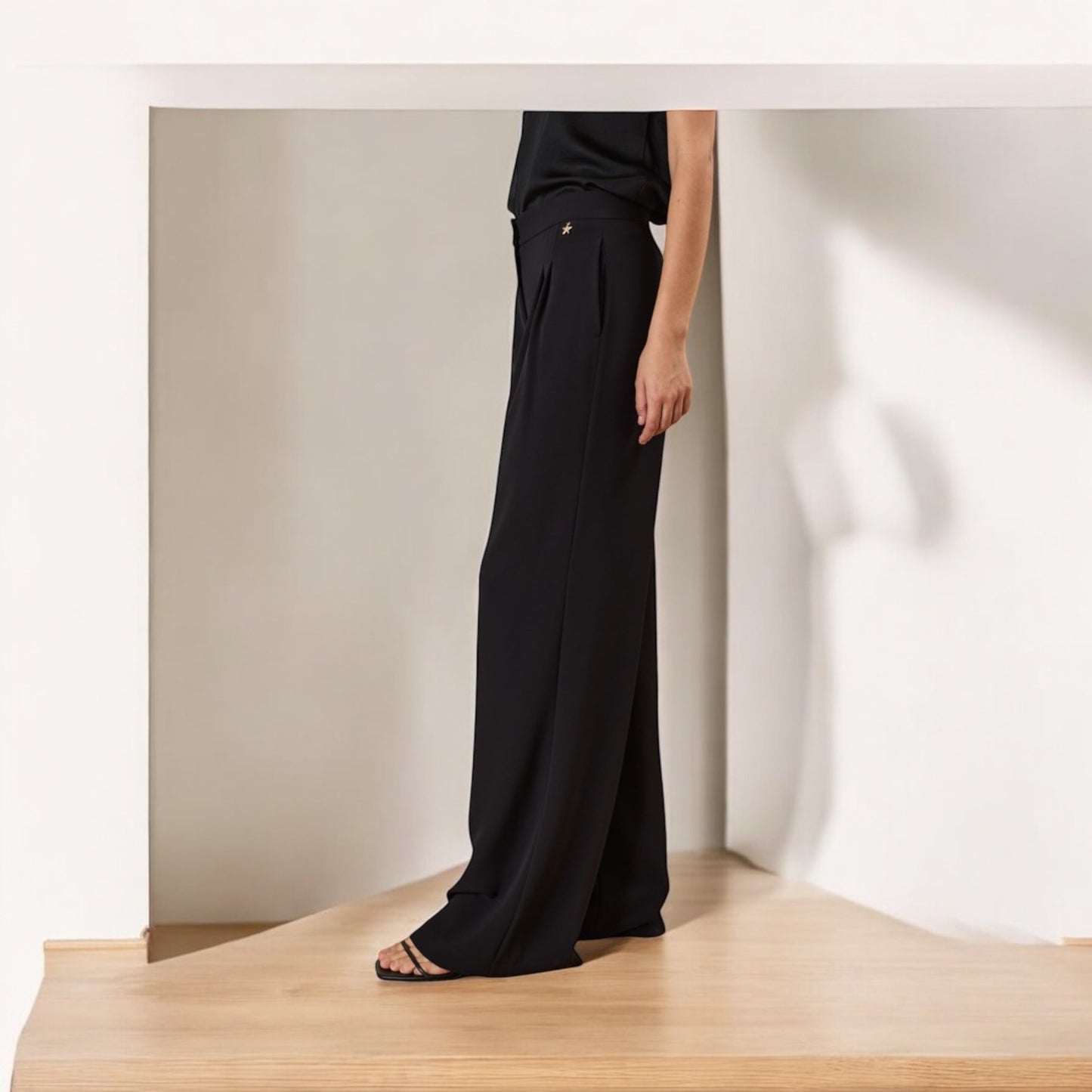SOUVENIR PRIVE' - PANTALONE PALAZZO FLUIDO