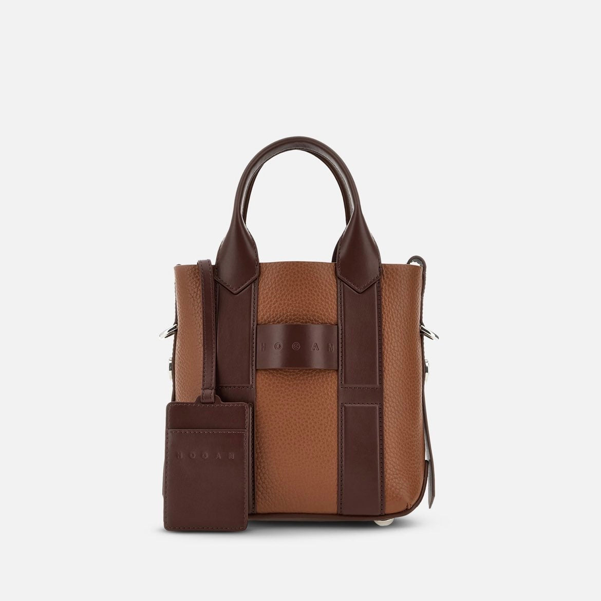 HOGAN - BORSA SCRIPT PICCOLA MARRONE