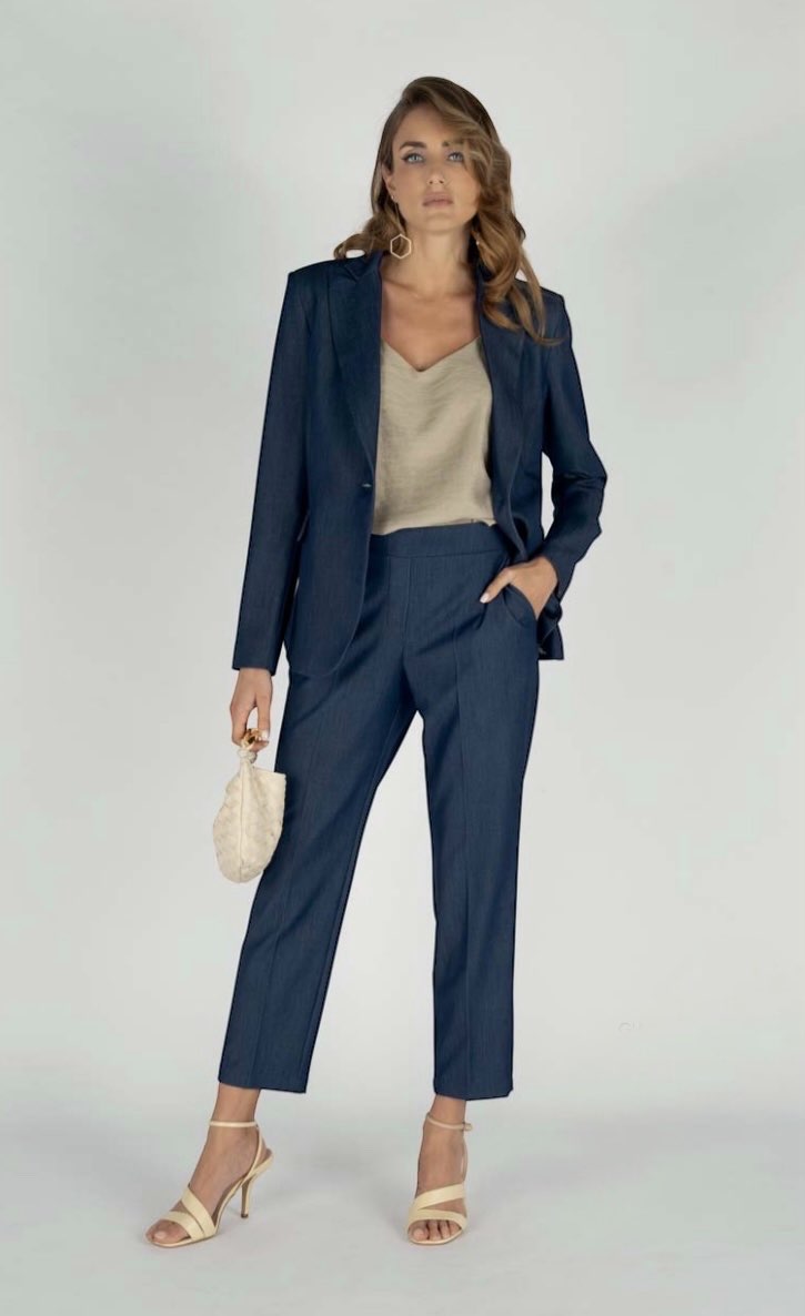 LANA CAPRINA - PANTALONE IN CHAMBRAY