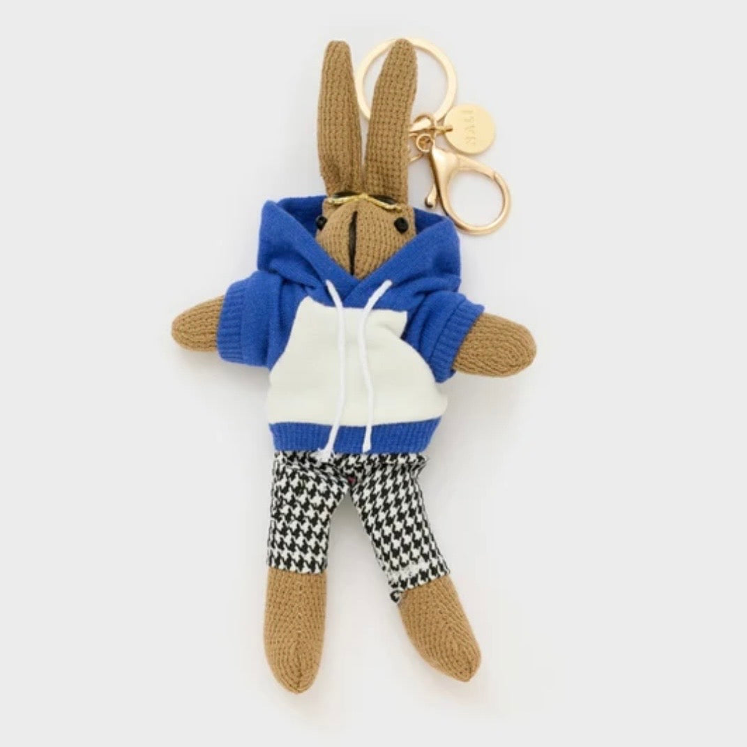 NALI' - PORTACHIAVE/CHARMS BUNNY FELPA BLU