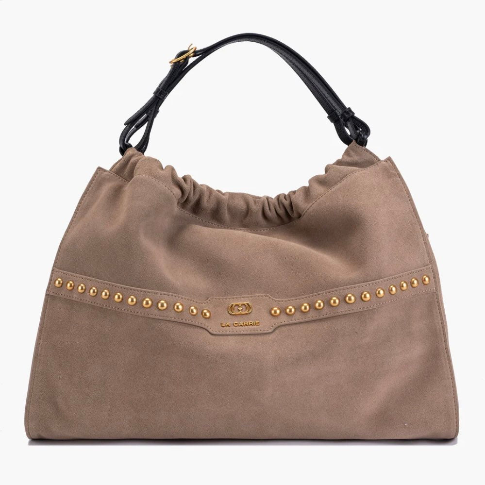 LA CARRIE - ETNIC BIG SHOPPER CAMOSCIO TORTORA