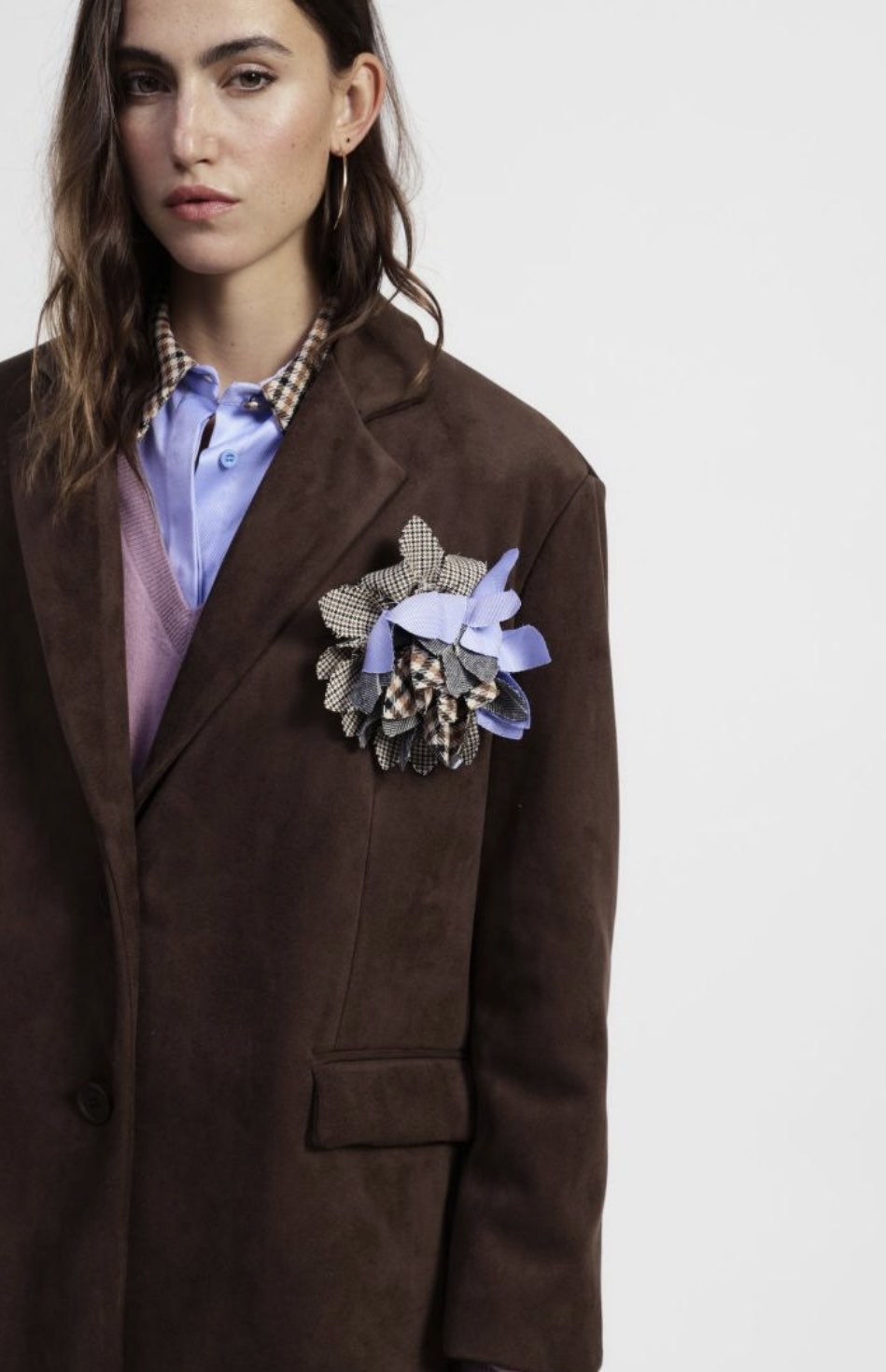DIXIE - BLAZER ECOCAMOSCIO ON FIORE