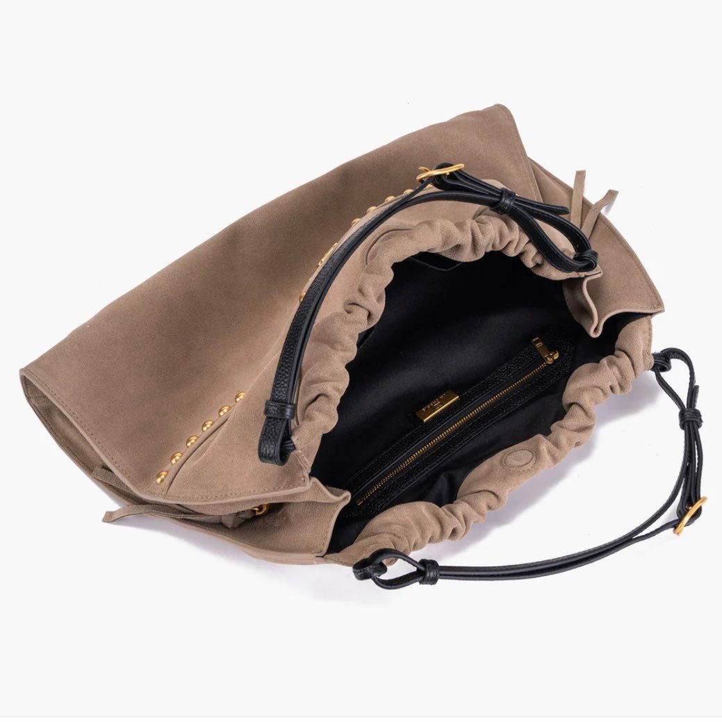 LA CARRIE - ETNIC BIG SHOPPER CAMOSCIO TORTORA