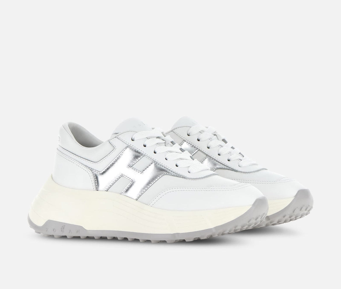 HOGAN - SNEAKERS HI-FI DONNA BIANCO ARGENTO