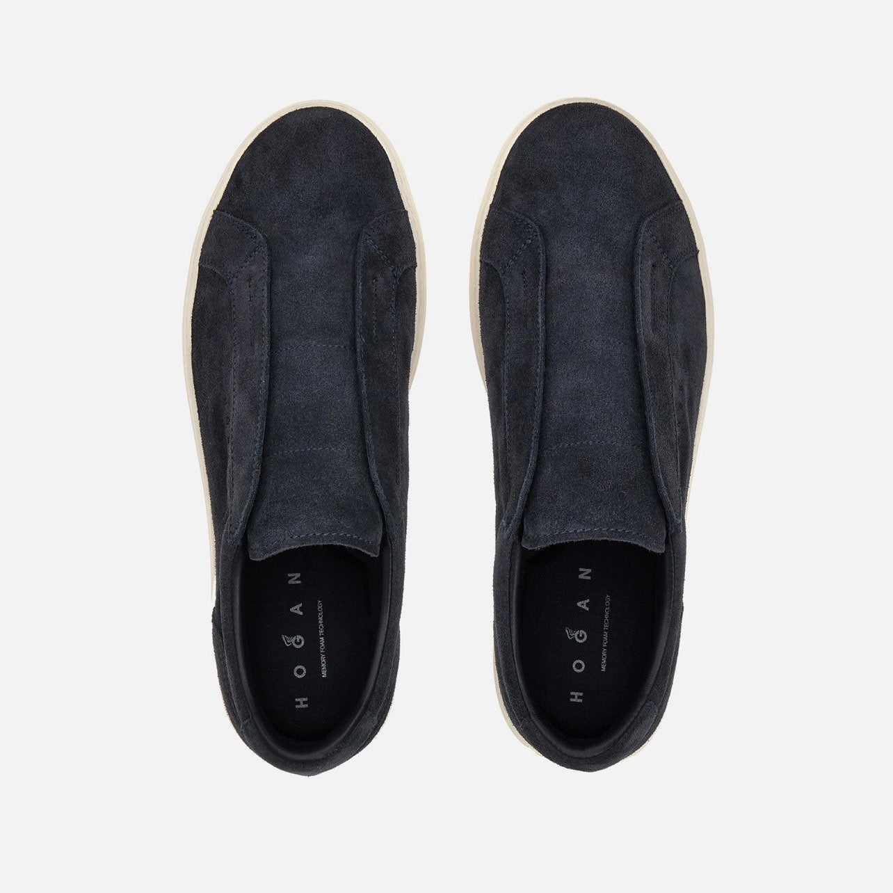 HOGAN - H668 SLIP ON CAMOSCIO BLU