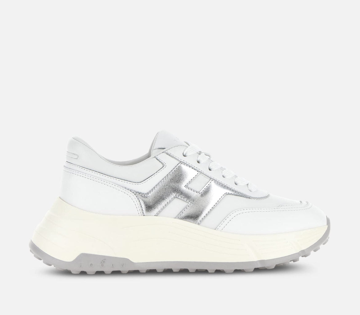 HOGAN - SNEAKERS HI-FI DONNA BIANCO ARGENTO