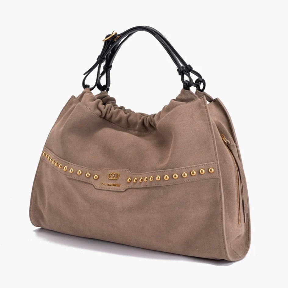 LA CARRIE - ETNIC BIG SHOPPER CAMOSCIO TORTORA