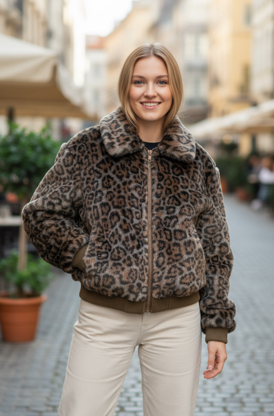 ANONYME - BOMBER ECOFUR MACULATO