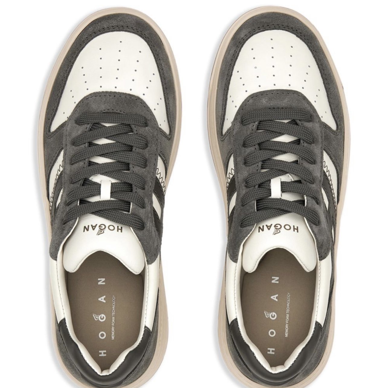 HOGAN - SNEAKERS H630 BIANCO/GRIGIO