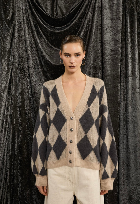 SOUVENIR PRIVE' - CARDIGAN ROMBI