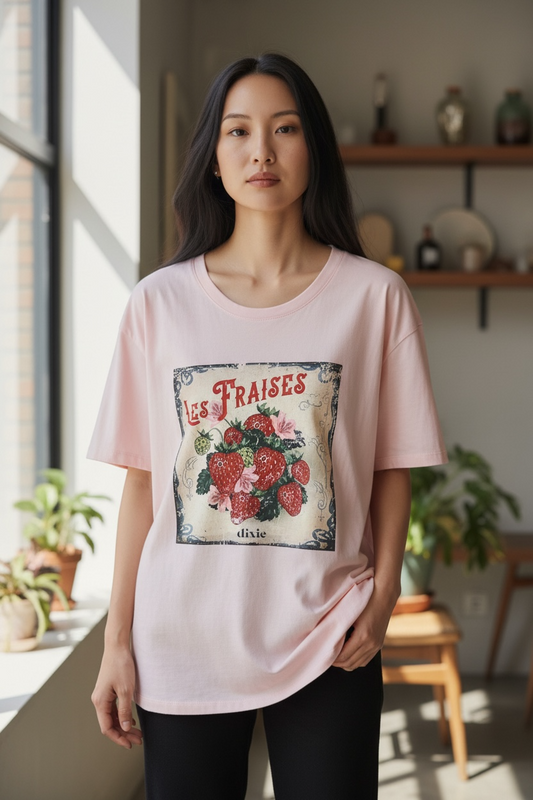 DIXIE - T-SHIRT STAMPA FRAGOLE