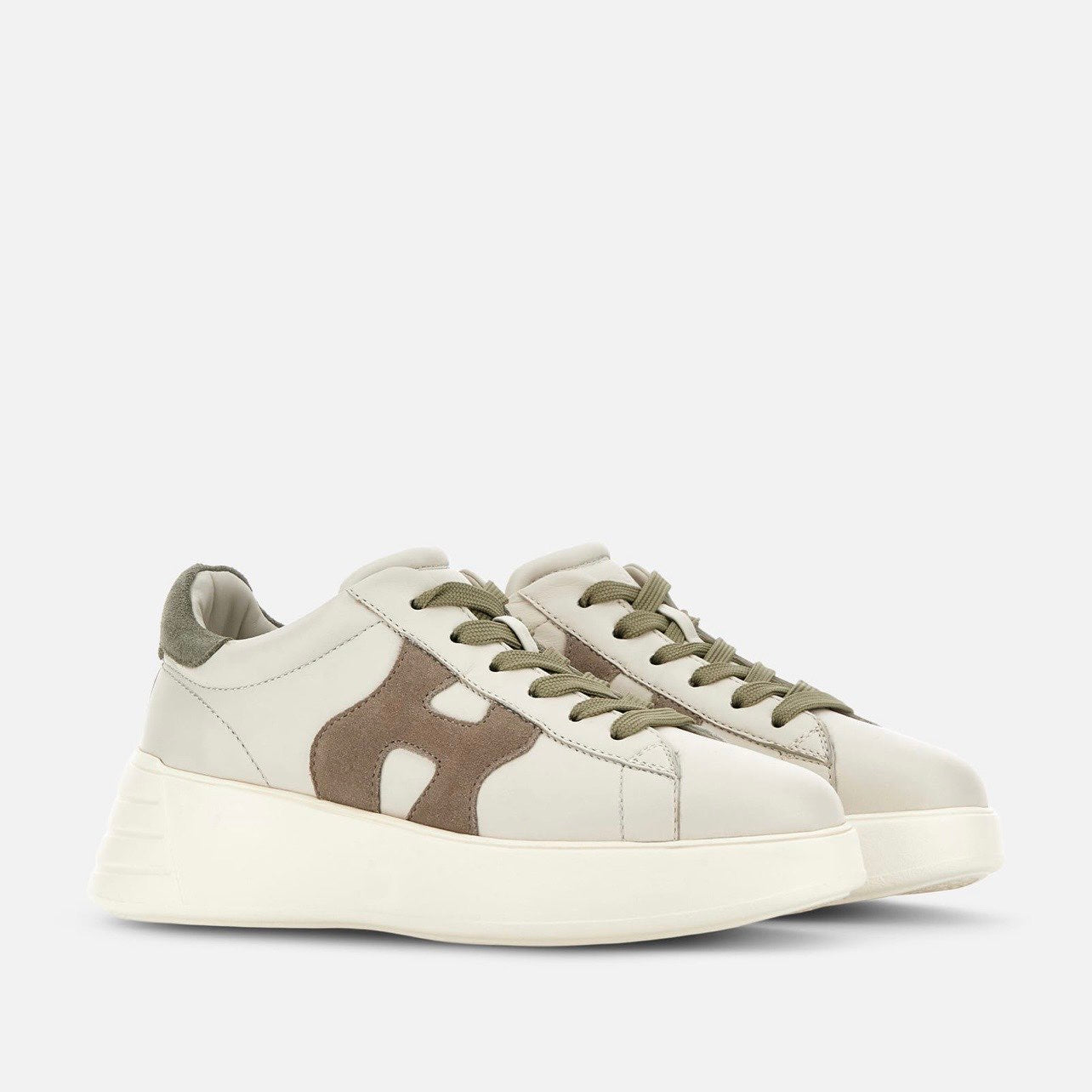 HOGAN - REBEL PELLE AVORIO/TORTORA