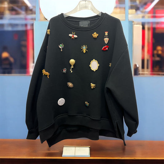 SOUVENIR PRIVE' - FELPA CON PINS STACCABILI