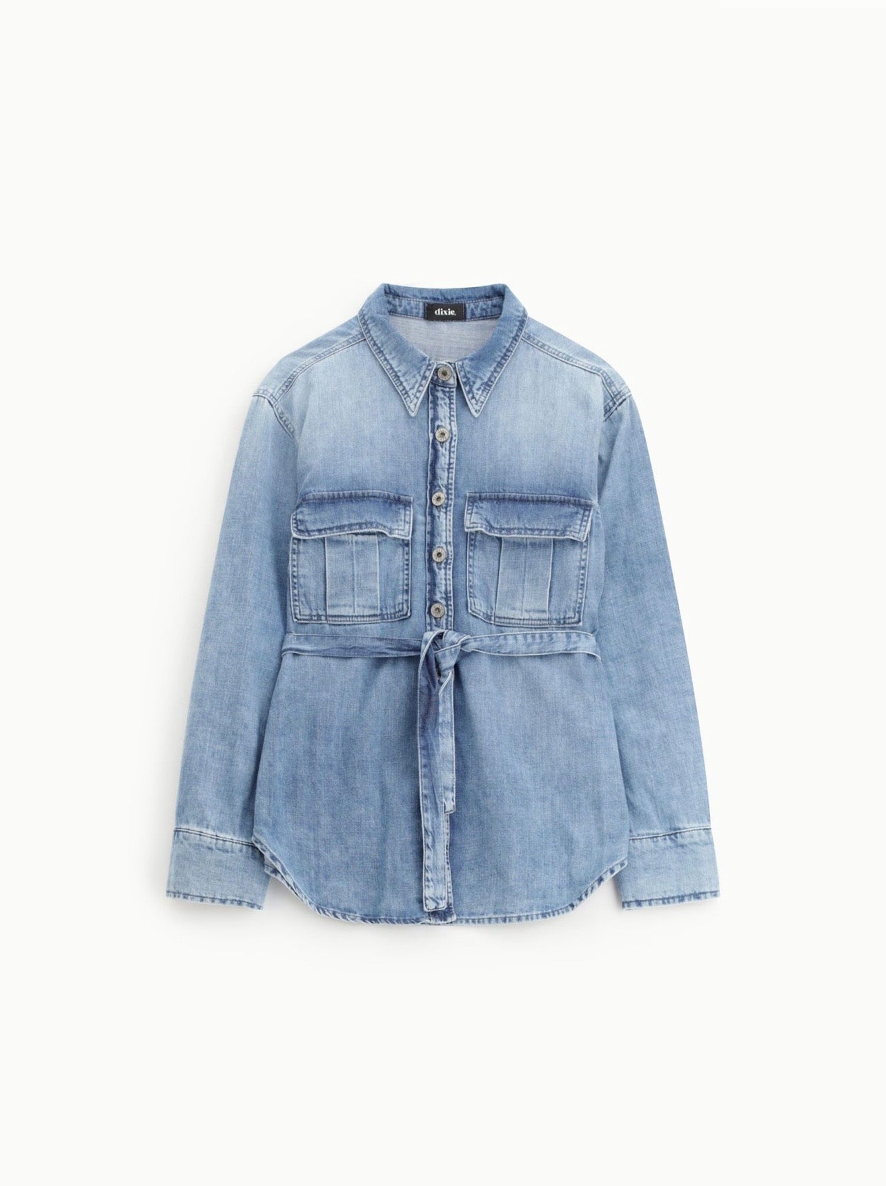 DIXIE - GIACCA DENIM CON CINTURA