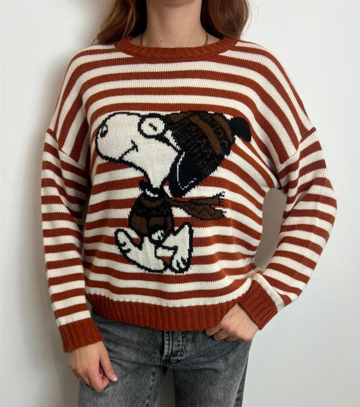 SOUVENIR PRIVE’ - MAGLIA SNOOPY RIGHE