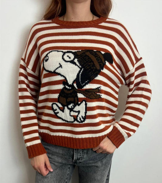 SOUVENIR PRIVE’ - MAGLIA SNOOPY RIGHE