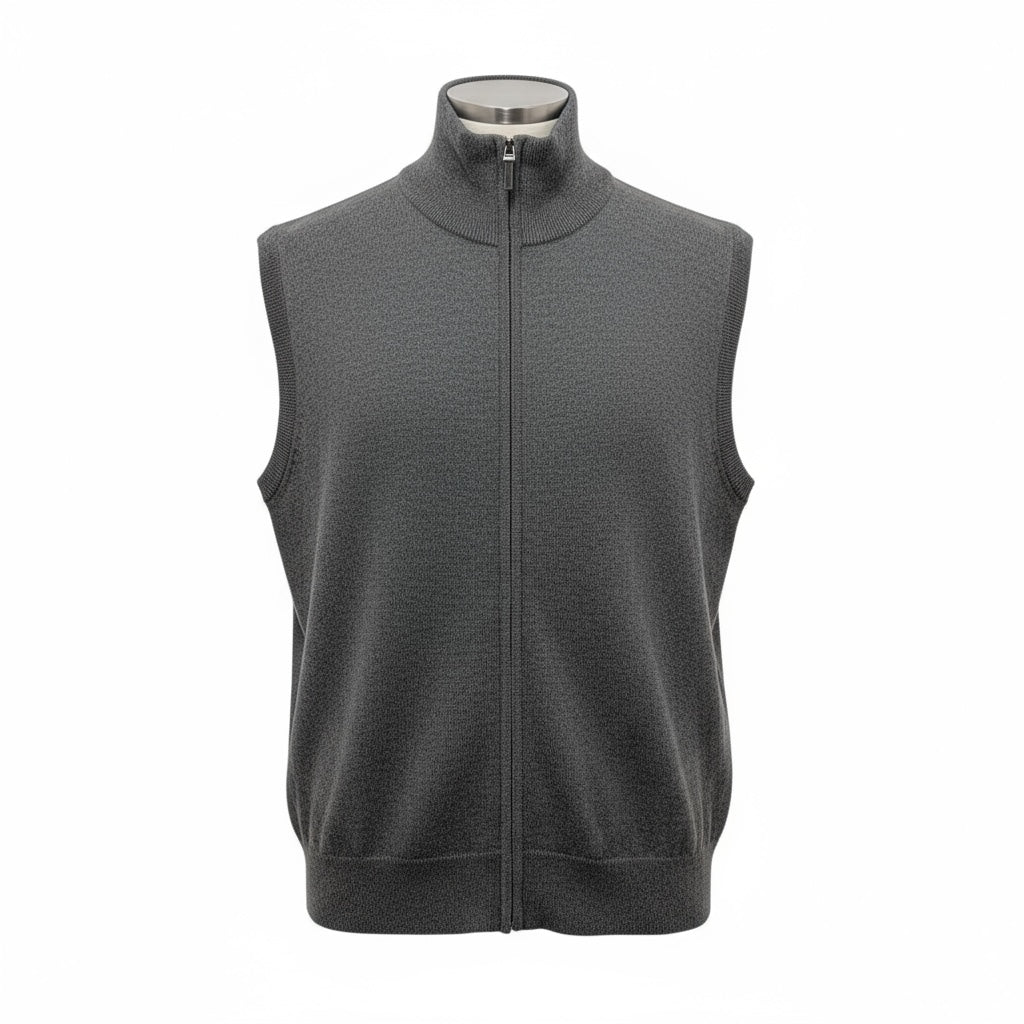 KANGRA - GILET ZIP 100% LANA piu' colori