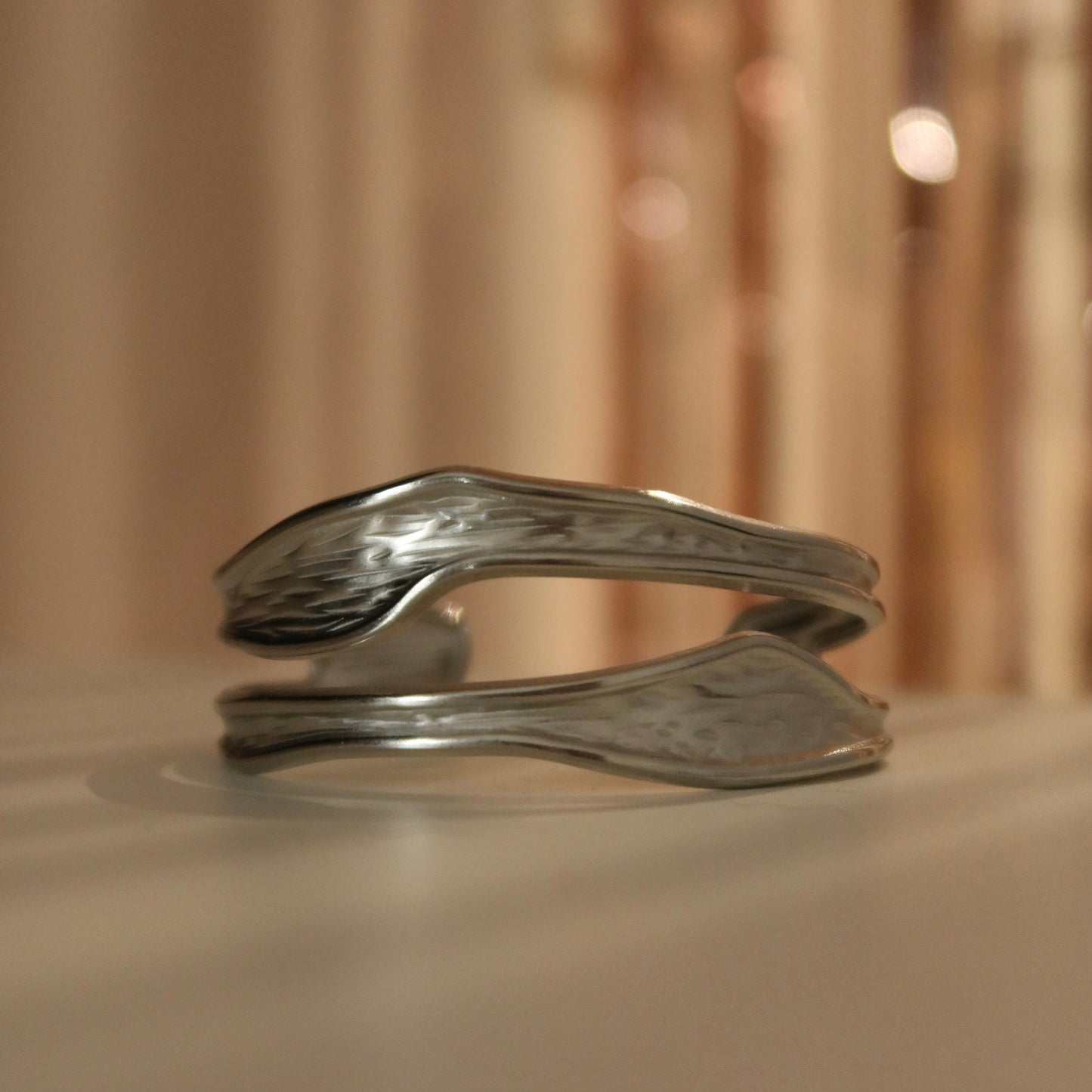 Bracciale satinato rigido acciaio