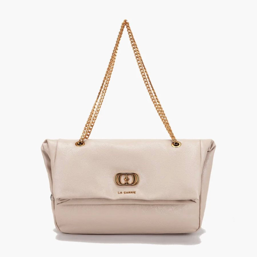 LA CARRIE - LUMI MED. SHOULDER BAG CREMA