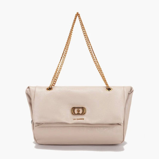 LA CARRIE - LUMI MED. SHOULDER BAG CREMA