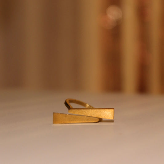 Anello punte acciaio dorato