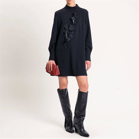 SOUVENIR PRIVE' - ABITO IN CREPE CON COLLANA