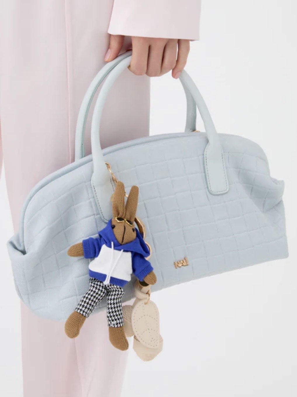NALI' - PORTACHIAVE/CHARMS BUNNY FELPA BLU