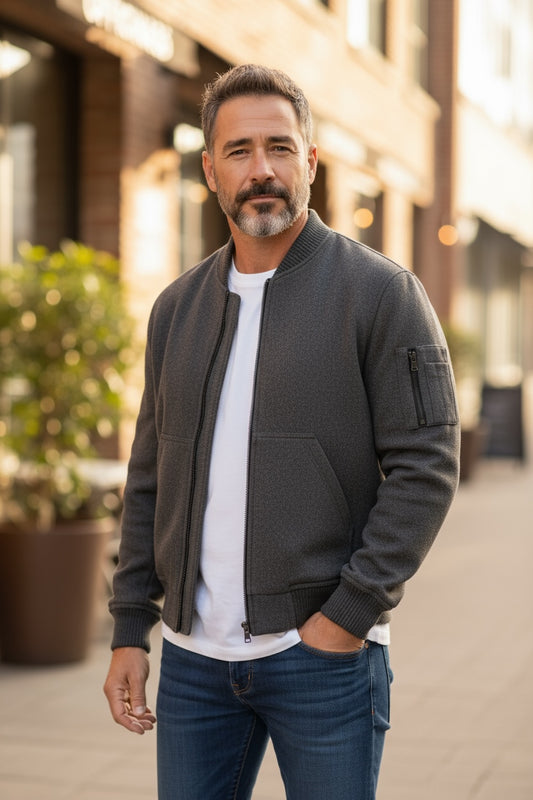 OFFICINA36 - BOMBER LANA GRIGIO