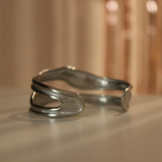 Bracciale satinato rigido acciaio