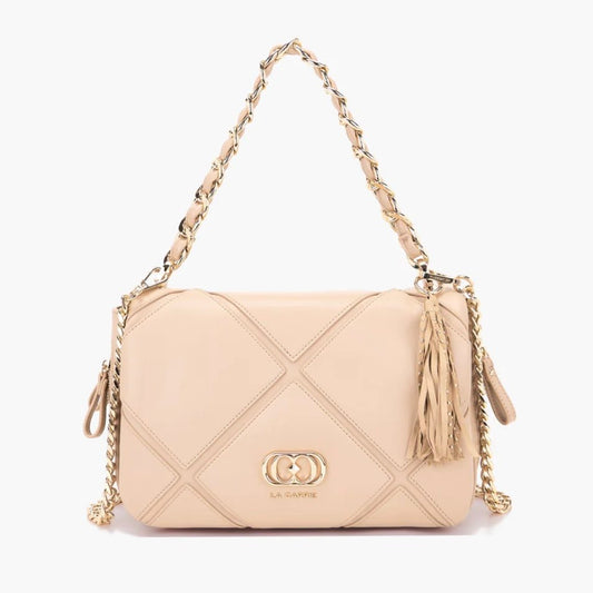 LA CARRIE - ISABEL BIG SHOULDER BAG NUDE