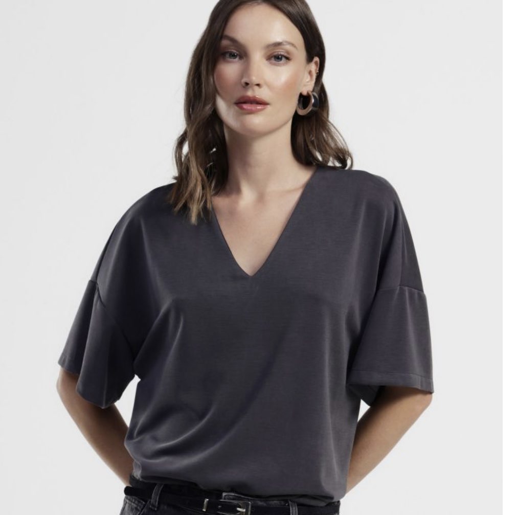 DIXIE - BLUSA V MISTO VISCOSA