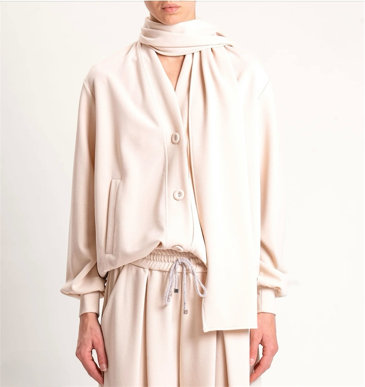 SOUVENIR PRIVE' - BOMBER CON SCIARPINA STACCABILE