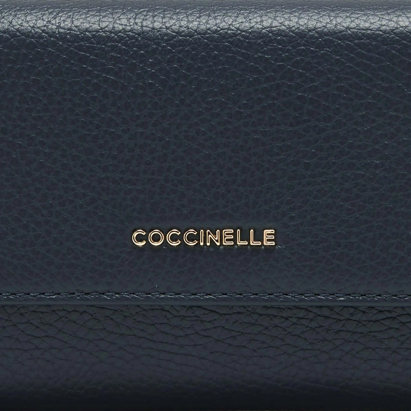 COCCINELLE - Portafoglio METALLIC soft NERO