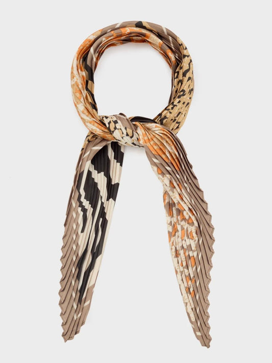 FOULARD ANIMALIER MIX PLISSE