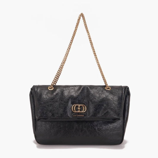 LA CARRIE - LUMI MED. SHOULDER BAG NERA