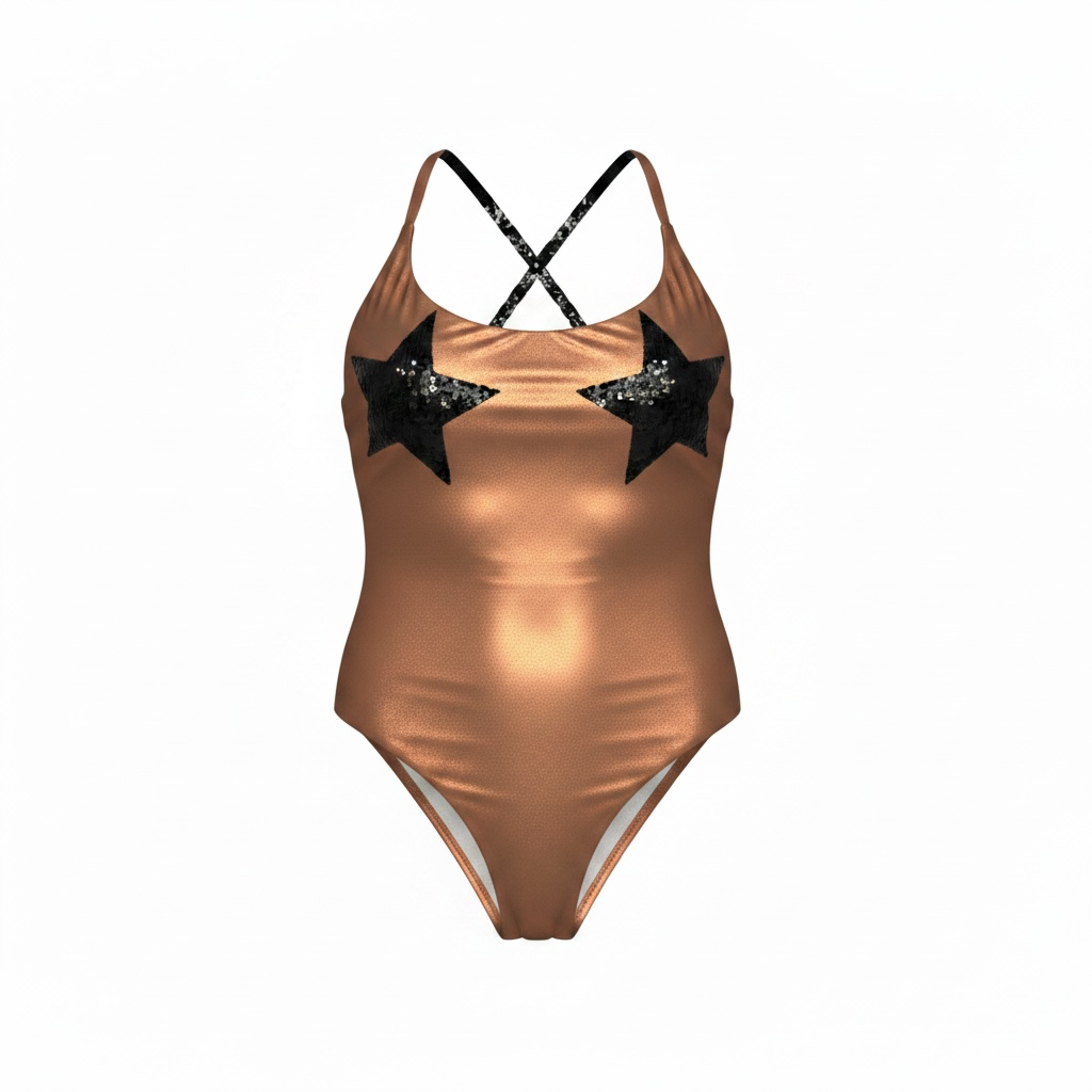 NINA27 - COSTUME INTERO STELLE ORO ROSA