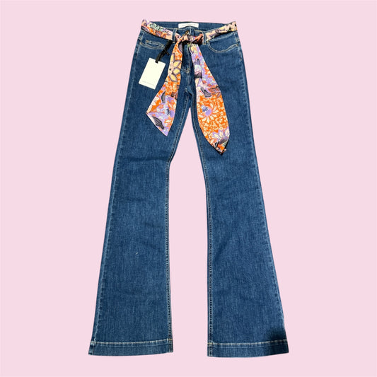 SIMONA CORSELLINI - DENIM ZAMPETTA CON FOULARD