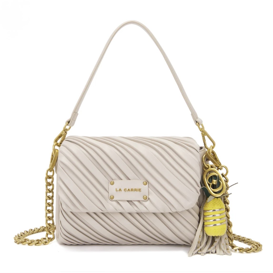 LA CARRIE - PLISSE' DEEP SHOULDER BAG SYNT.