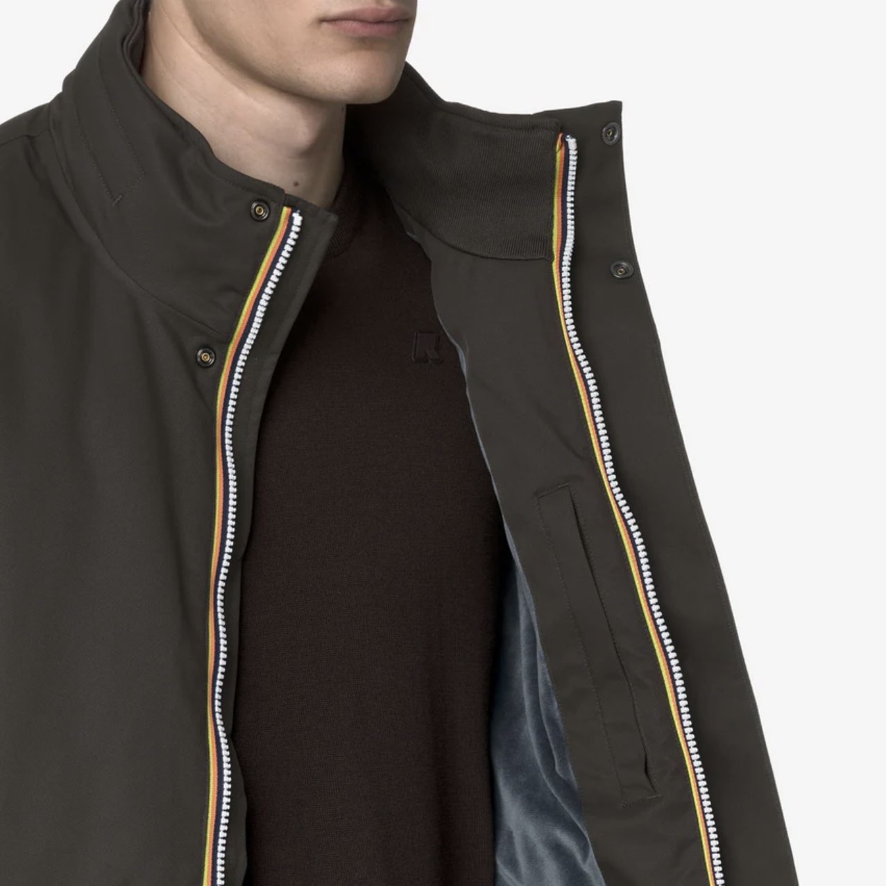 KWAY - AMAURY TWILL MARMOTTA OLIVA/BLU