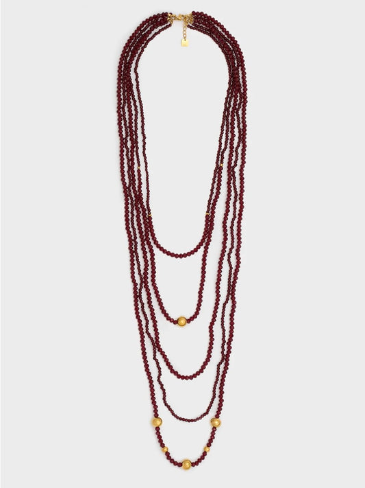 COLLANA MULTIFILO CON PERLINE