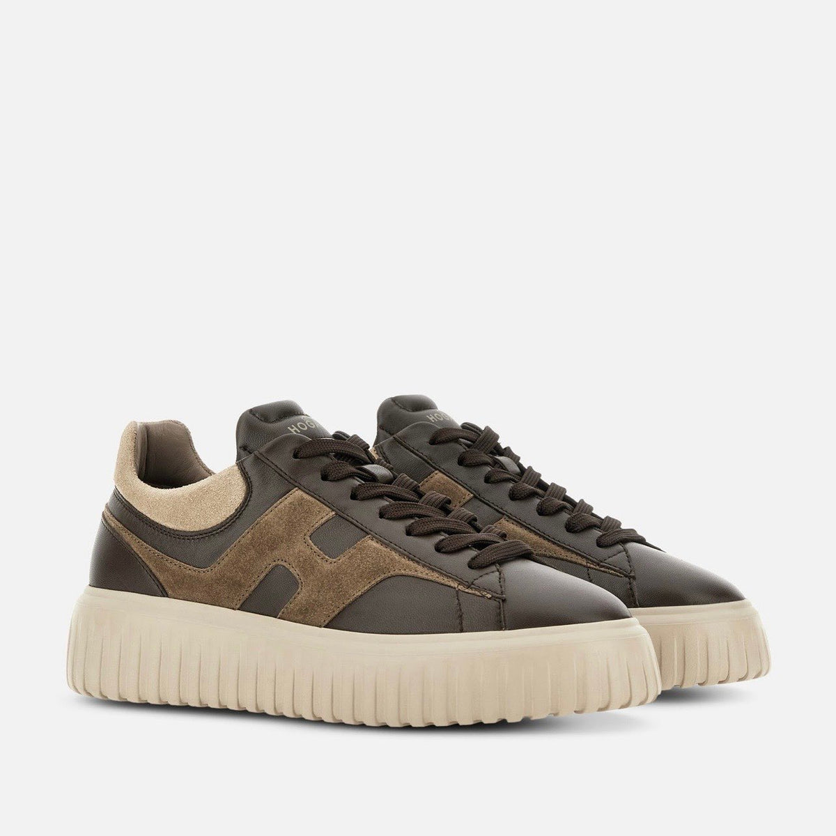 HOGAN - H-STRIPES PELLE MORO