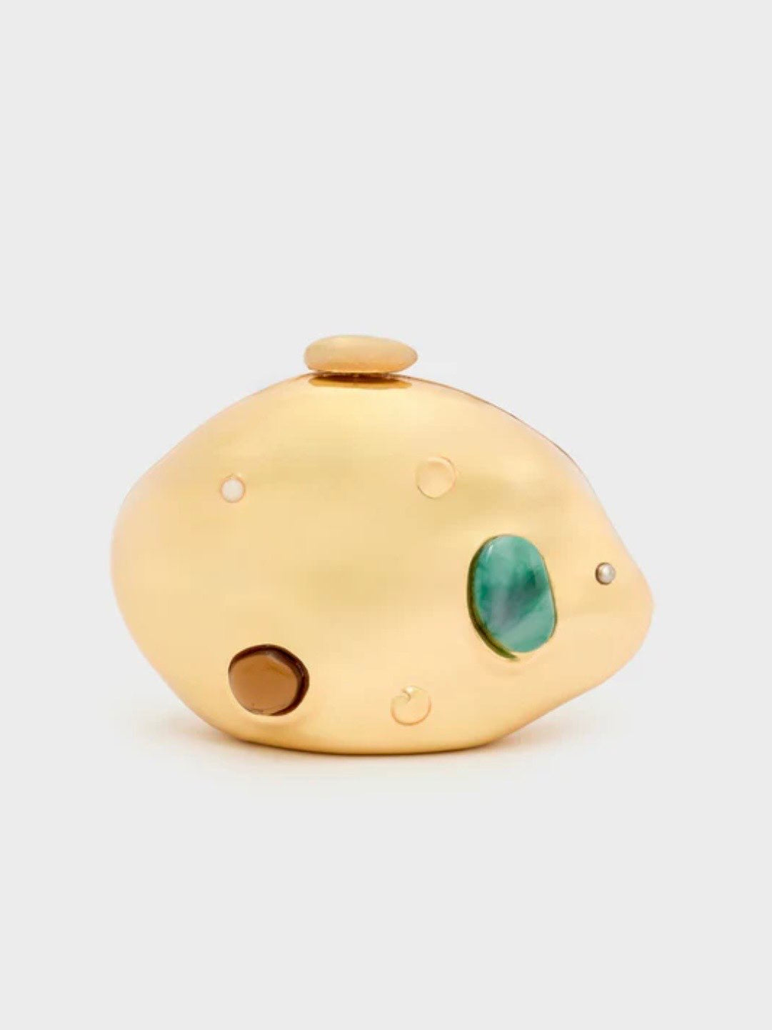 NALI' - CLUTCH RIGIDA CON PIETRE ORO