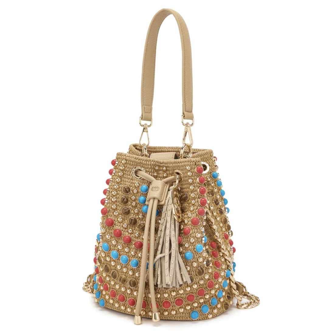 LA CARRIE - ANDROMEDA STONES BUCKET RAPHIA+SYNT.