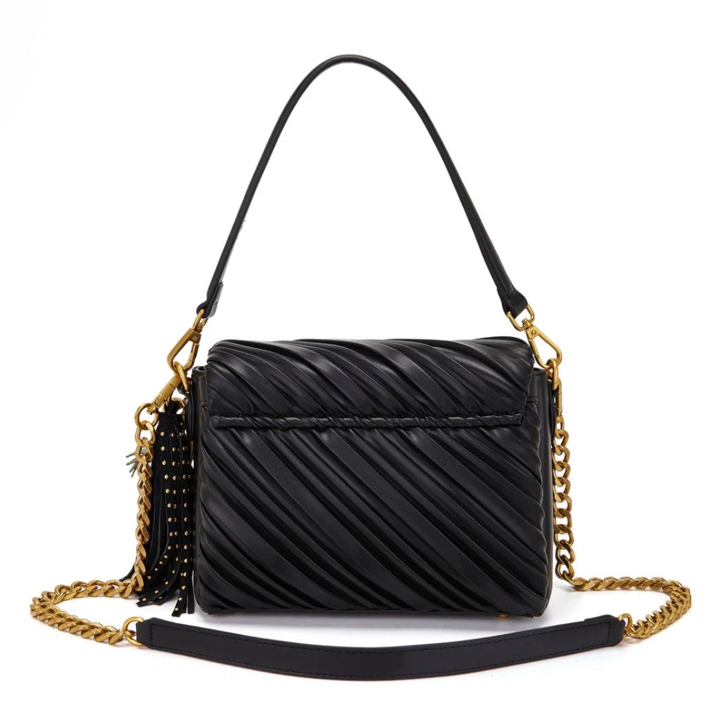 LA CARRIE - PLISSE' DEEP SHOULDER BAG SYNT.