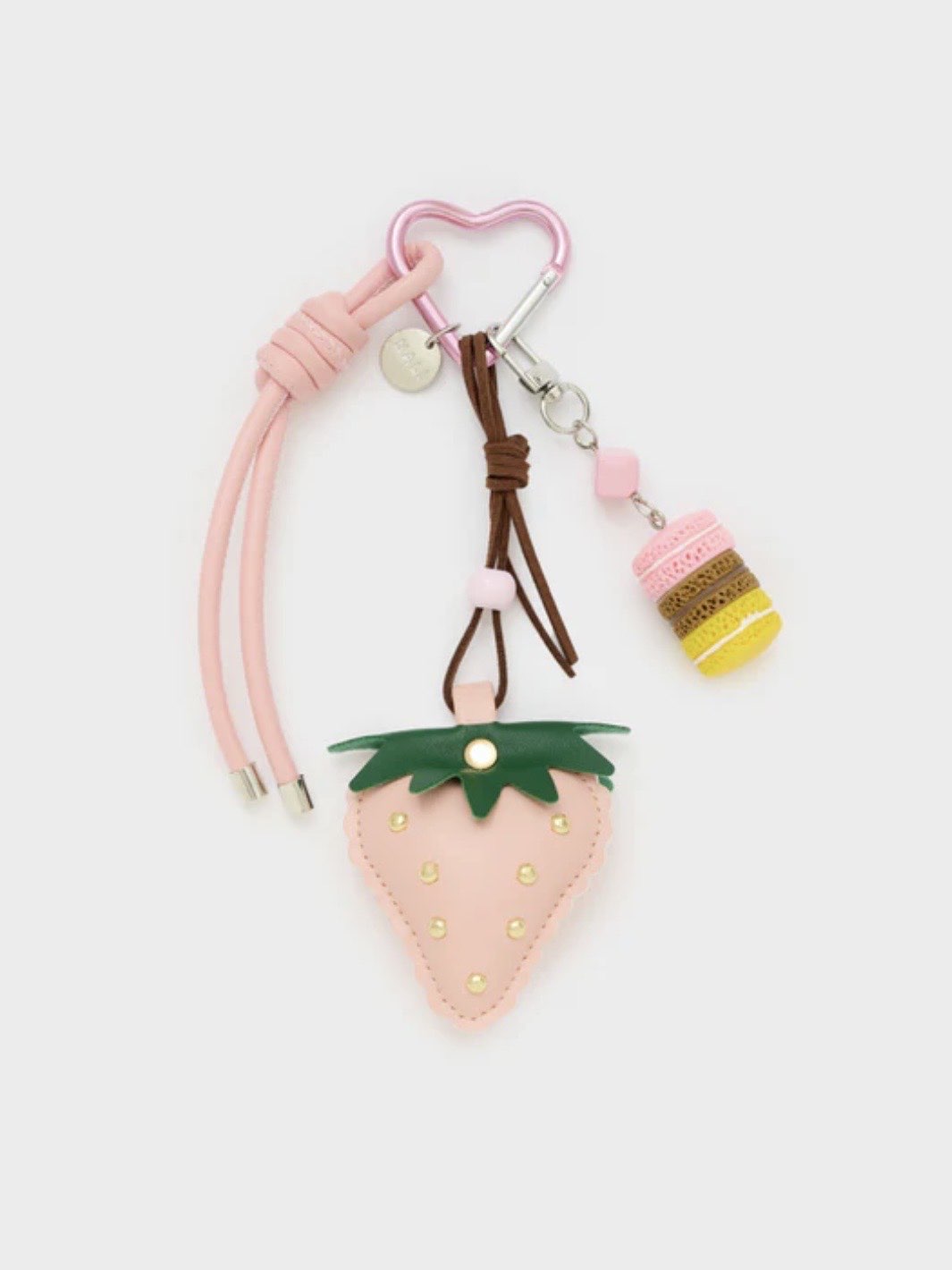 NALI' - PORTACHIAVE/CHARMS FRAGOLA+MACARONS