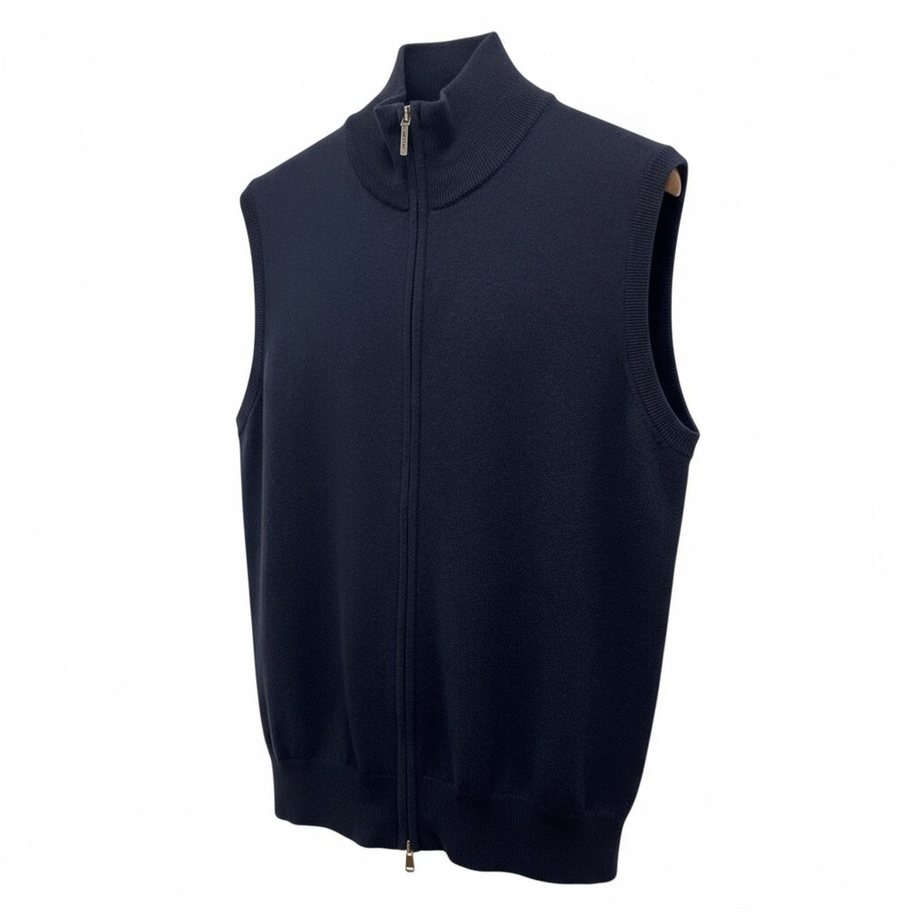 KANGRA - GILET ZIP 100% LANA piu' colori