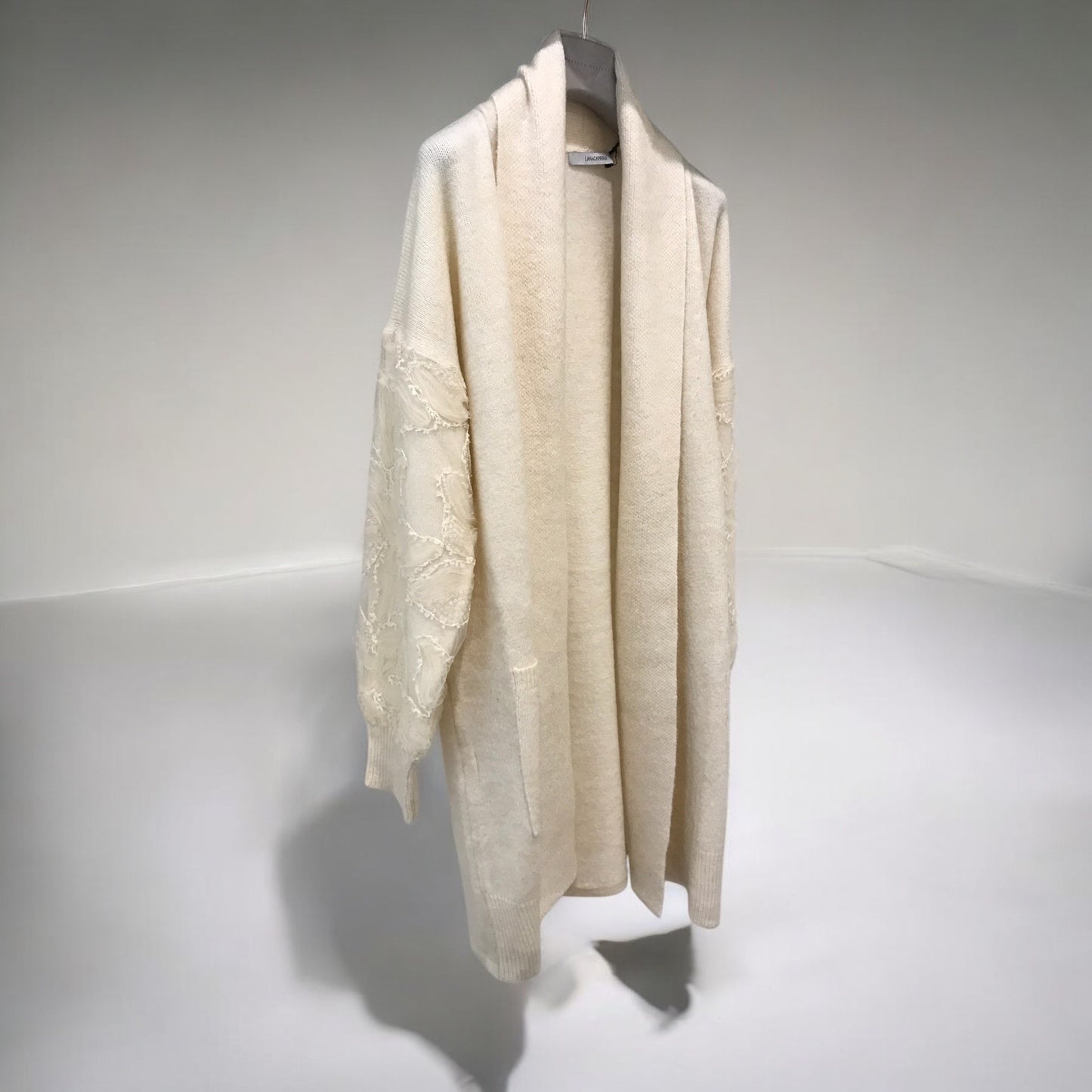 LANA CAPRINA - CARDIGAN MANICHE TULLE