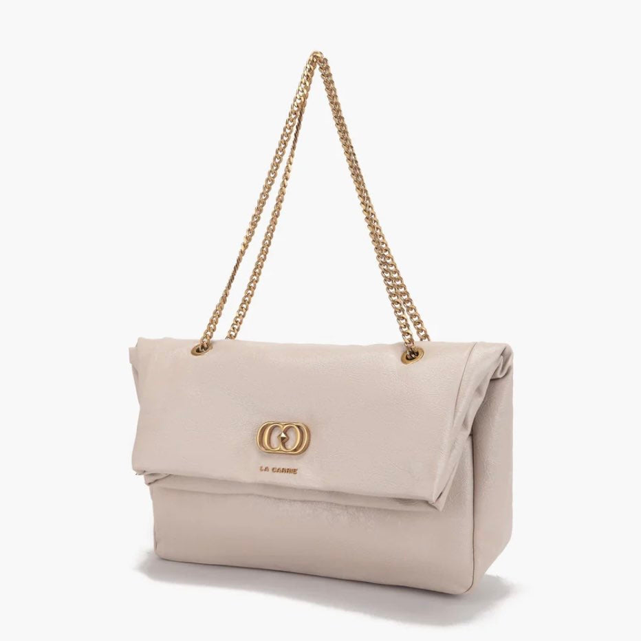 LA CARRIE - LUMI MED. SHOULDER BAG CREMA