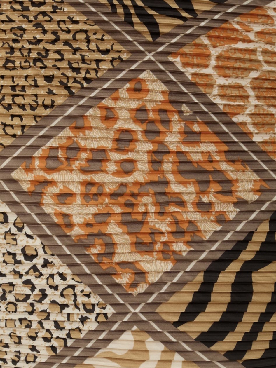 FOULARD ANIMALIER MIX PLISSE